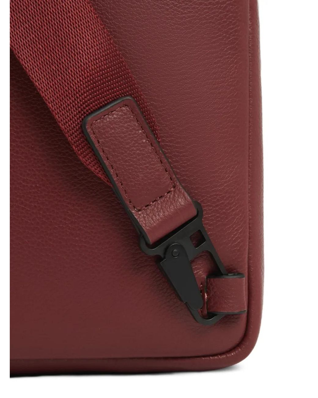 Piquadro Purple Leather Messenger Bag for men