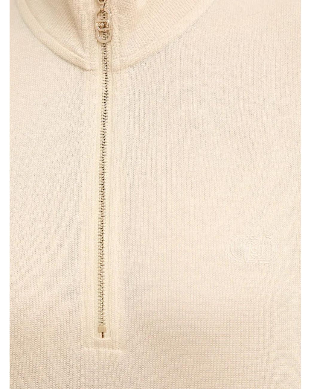 Liu Jo Blue Half-Zip Top