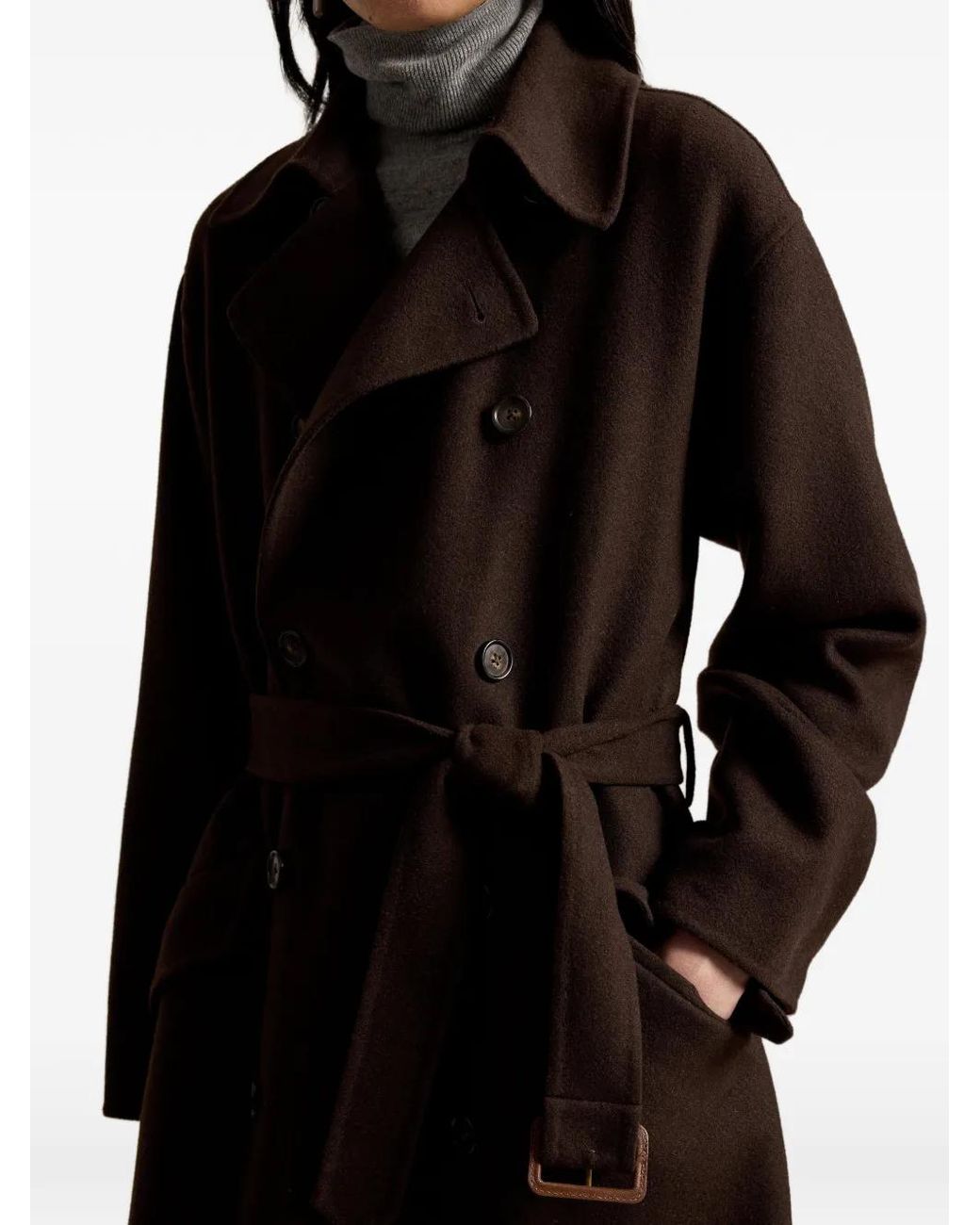 Polo Ralph Lauren Brown Double-Breasted Trench Coat