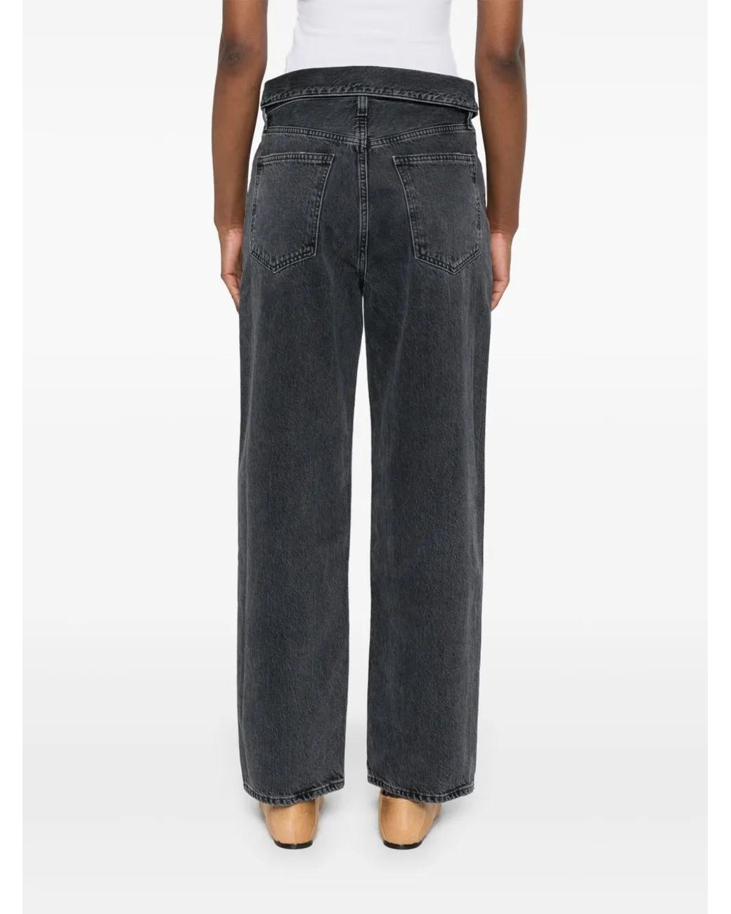 Agolde Gray Echo Tapered Jeans