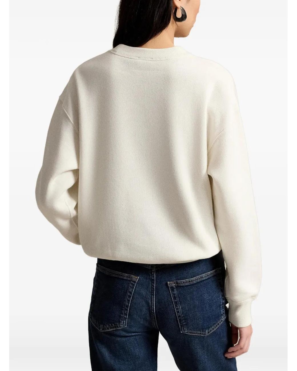 Polo Ralph Lauren White Polo Bear Graphic Sweater