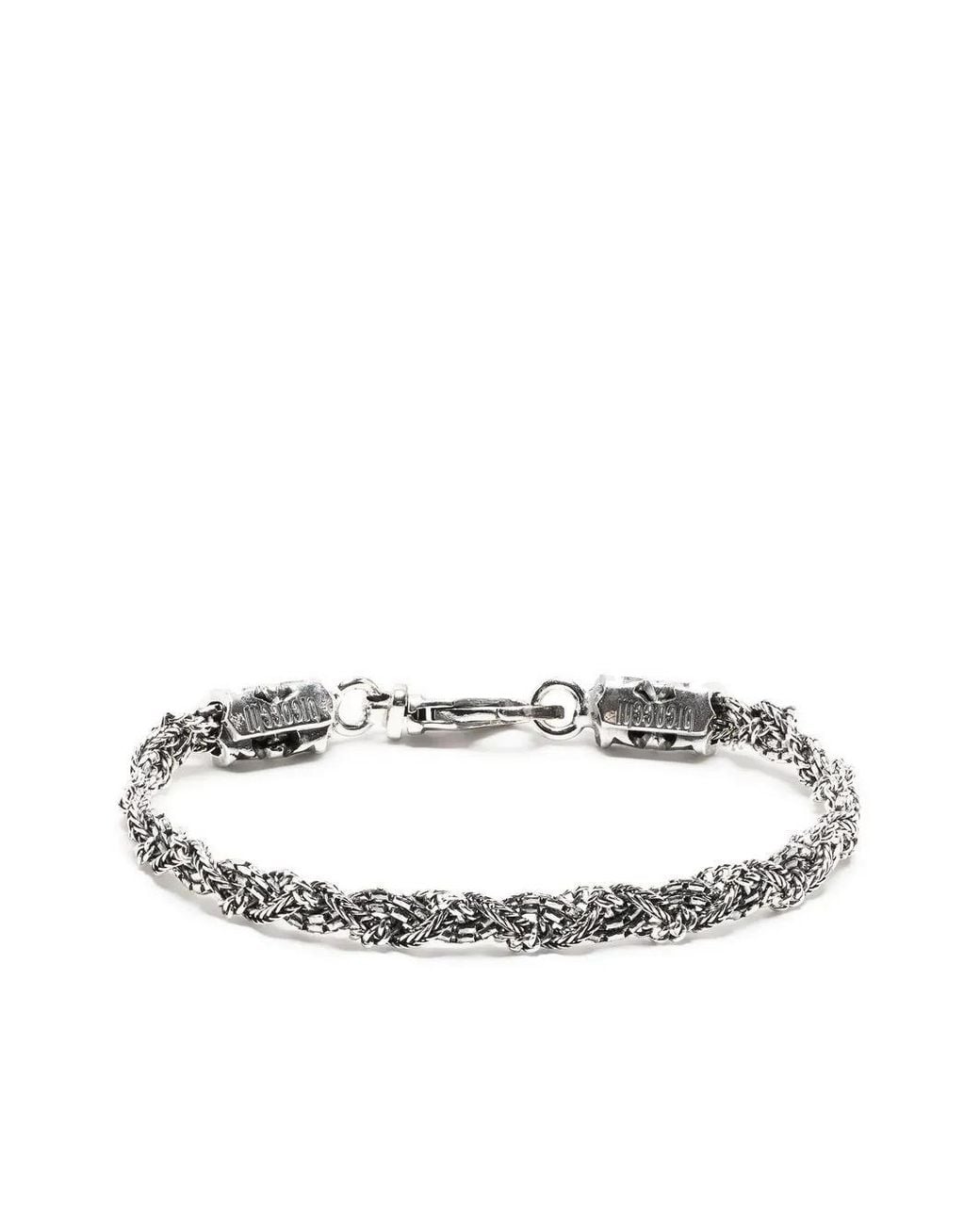 Emanuele Bicocchi Metallic Braided Bracelet