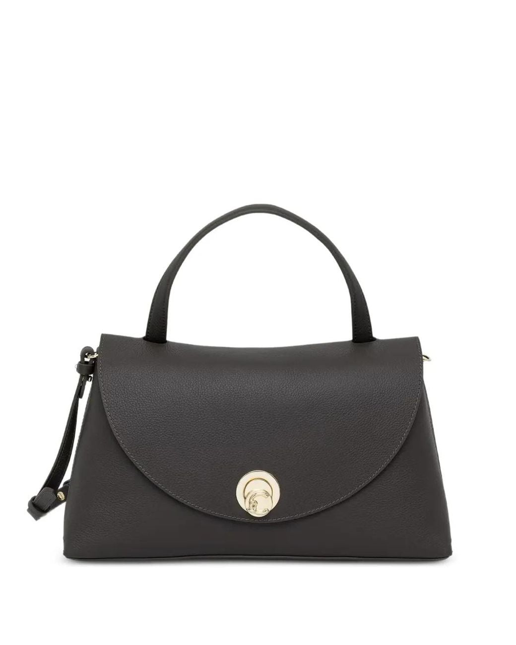 Coccinelle Black Medium Nikla Grained Shoulder Bag