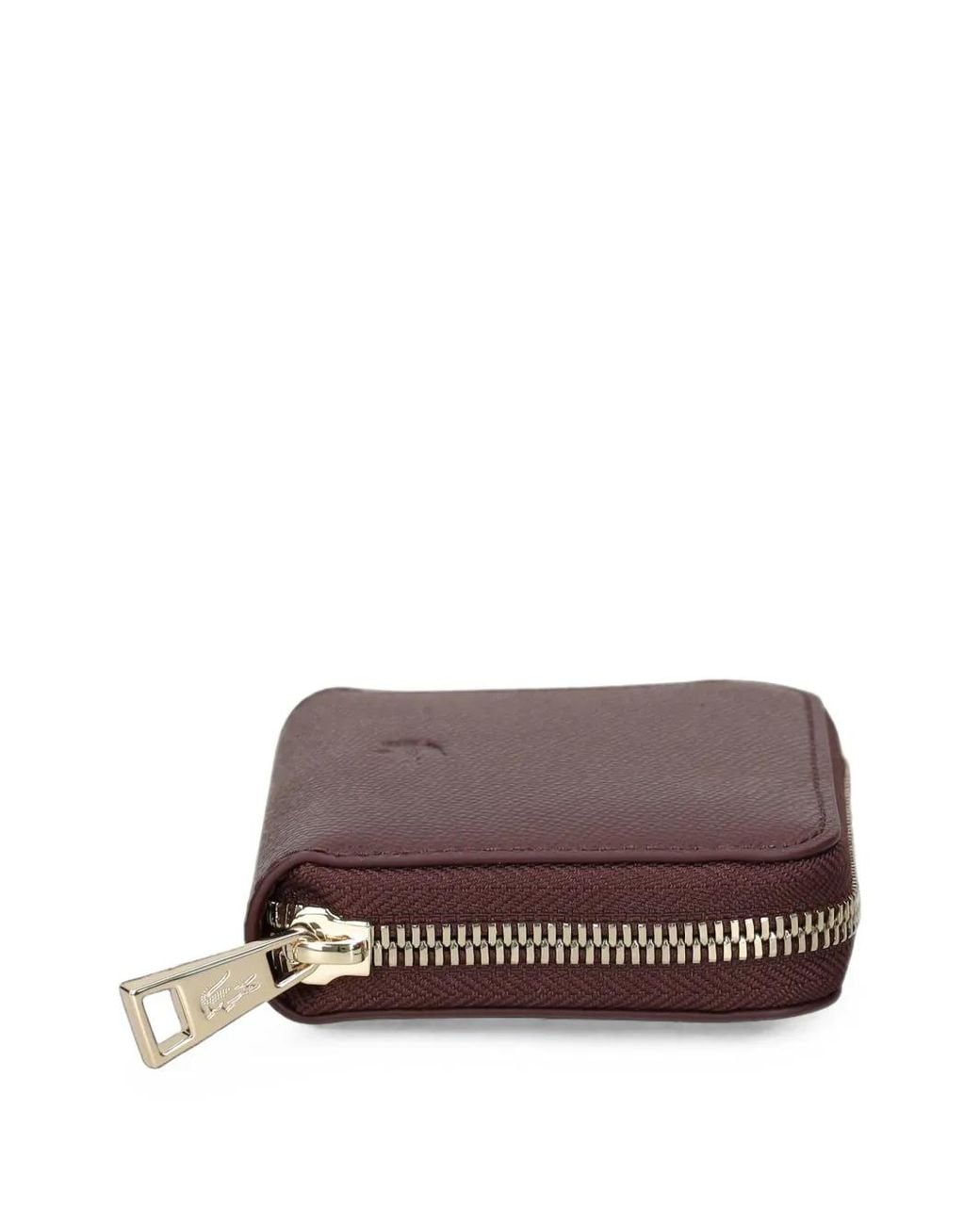 Lacoste Purple Mini Champs-Élysées Logo-Print Leather Wallet