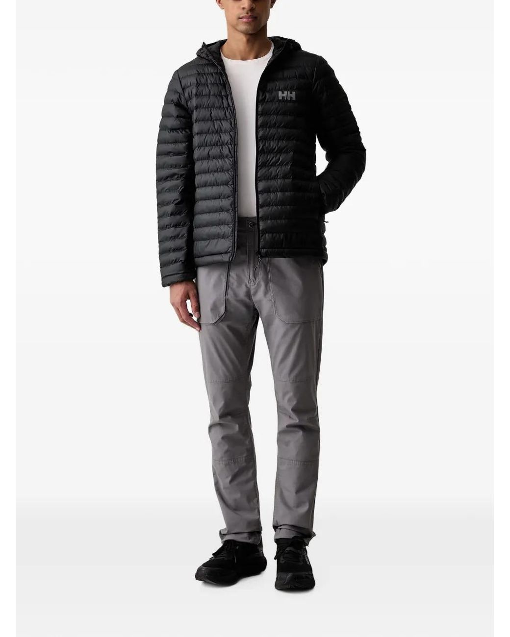 Helly Hansen Black Quilted Hooded Jacket for men
