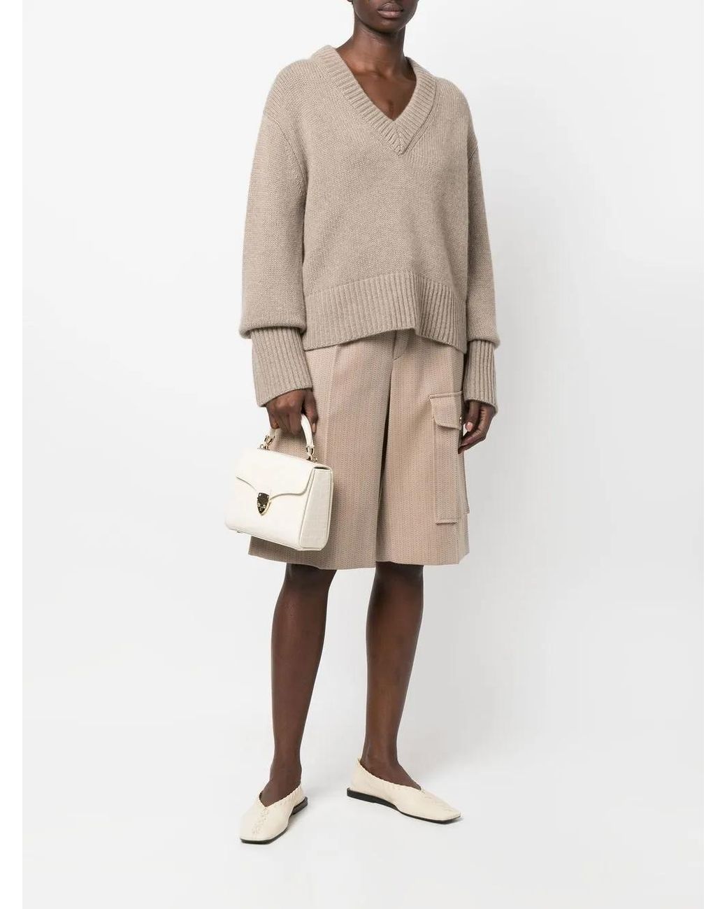 Aspinal White Midi Mayfair Top-Handle Bag