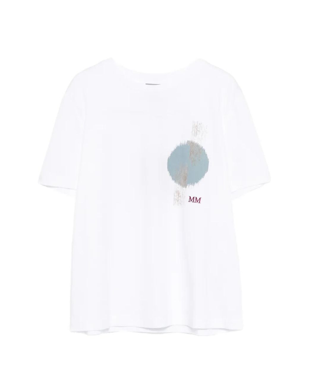 Max Mara White T-Shirt À Imprimé Graphique