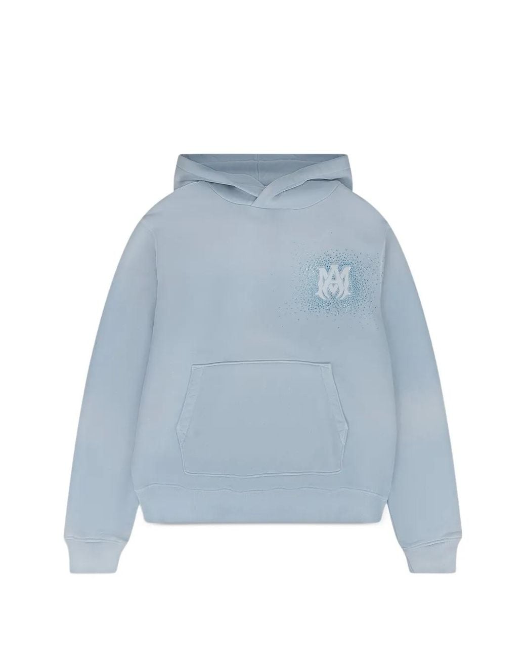 Amiri Blue Crystal Burst Patch-Pocket Hoodie for men