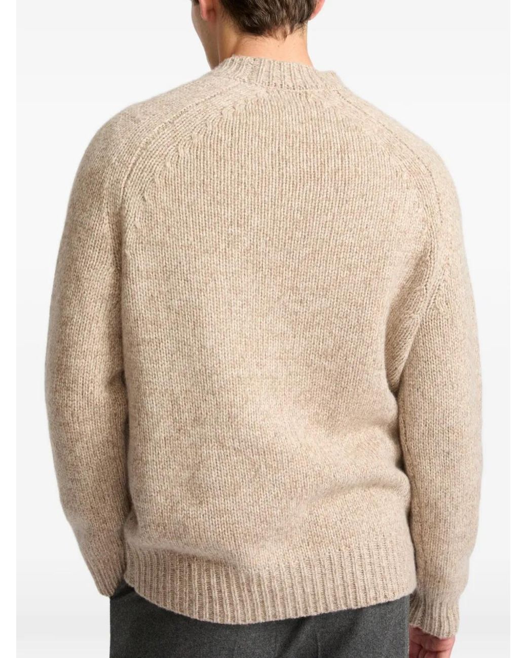 Yves Salomon White Raglan-Sleeve Sweater for men