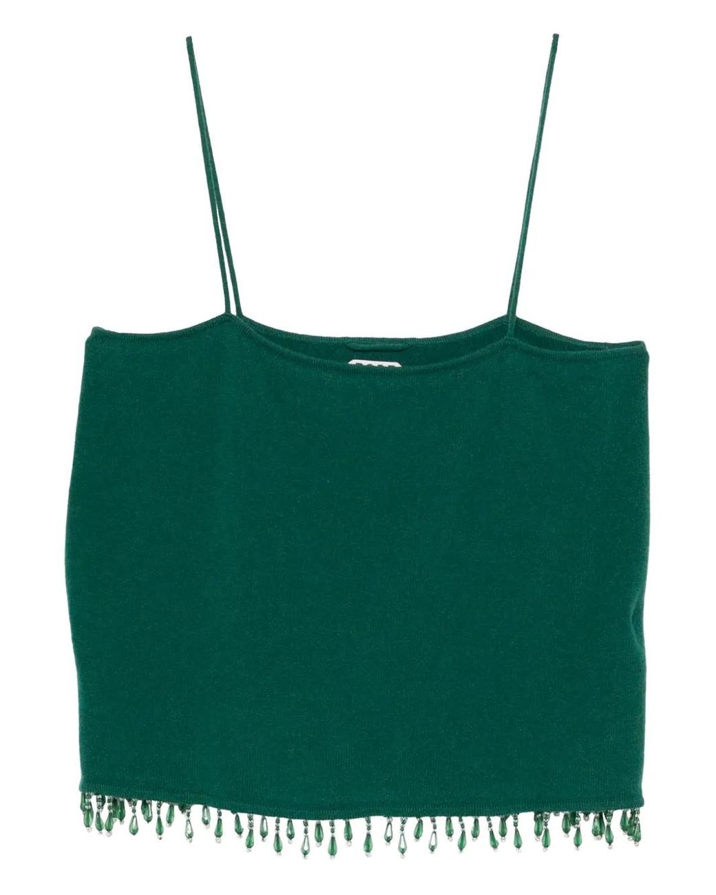 Top Con Perline di Bode in Green