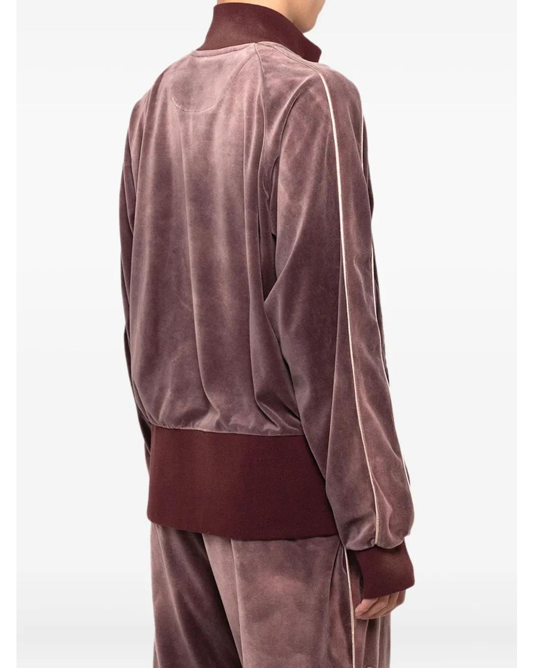 KAMIYA Purple Embroidered-Detail Track Jacket for men