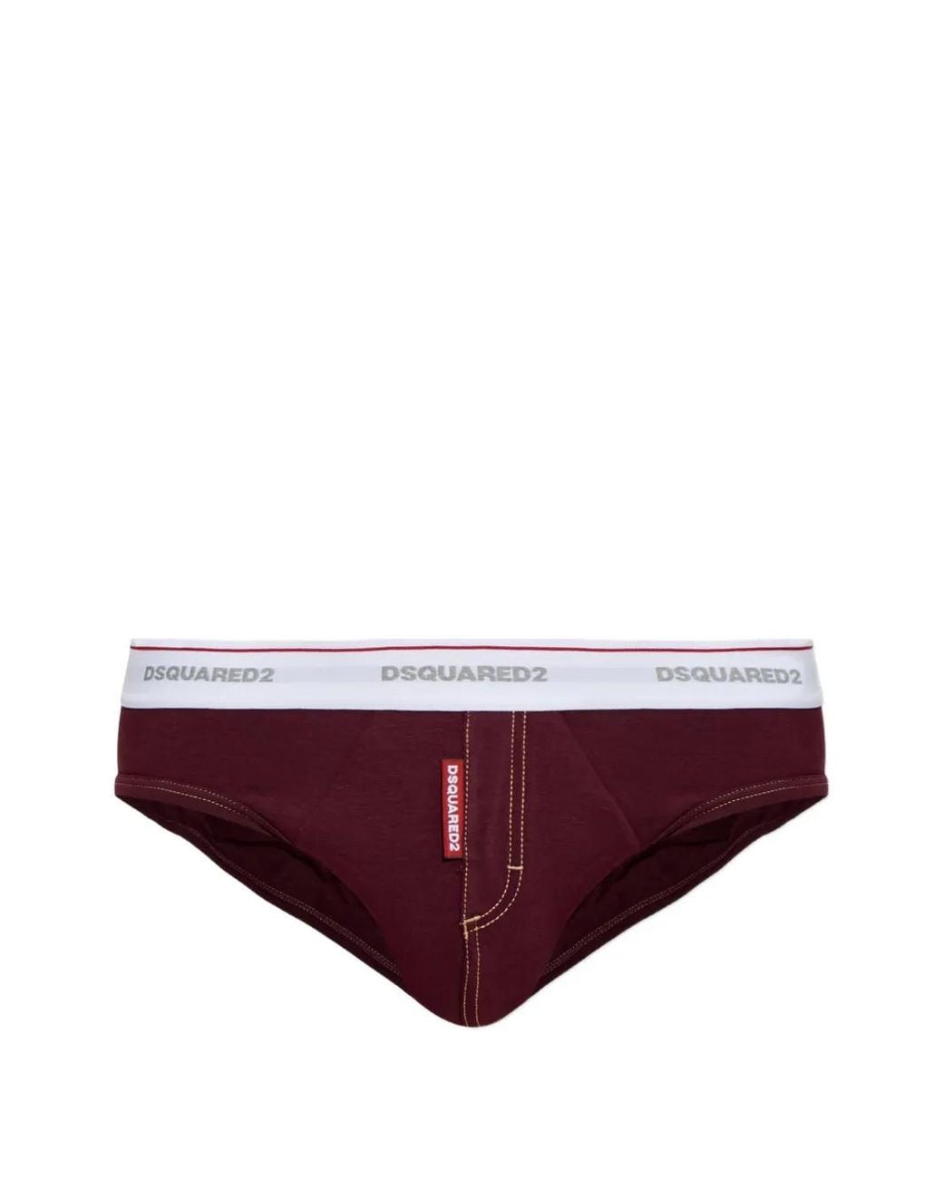 DSquared² Purple Cotton Briefs With Logo for men