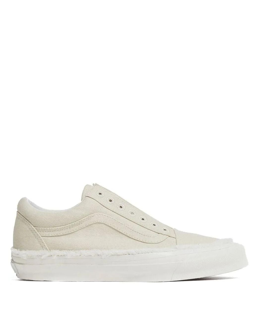 Vans White Old Skool Laceless Sneakers for men