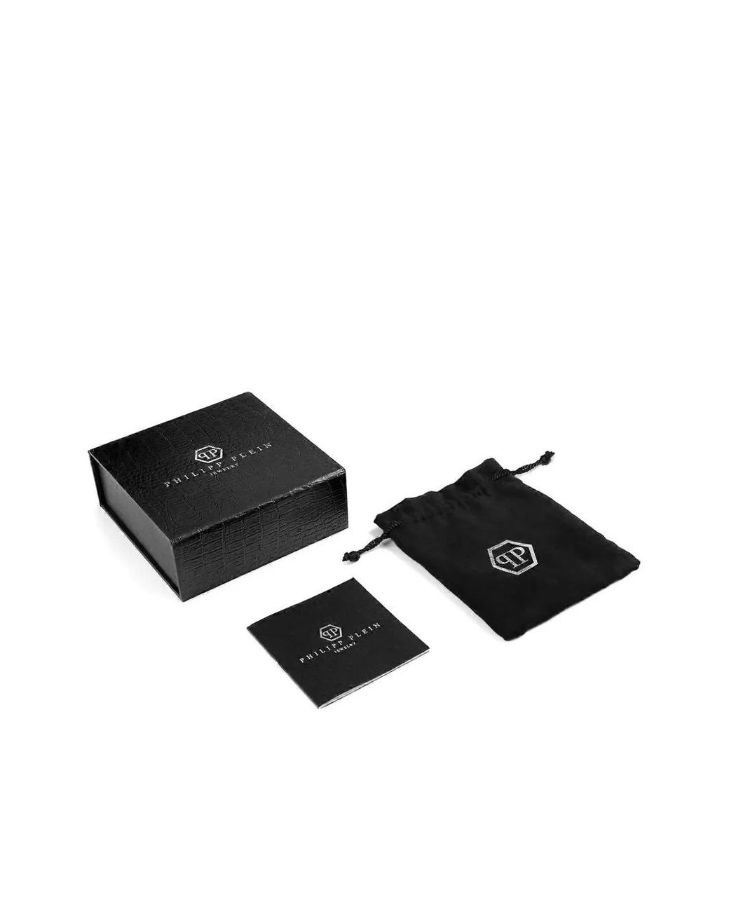 Philipp Plein White Valentine Key-Detail Earrings