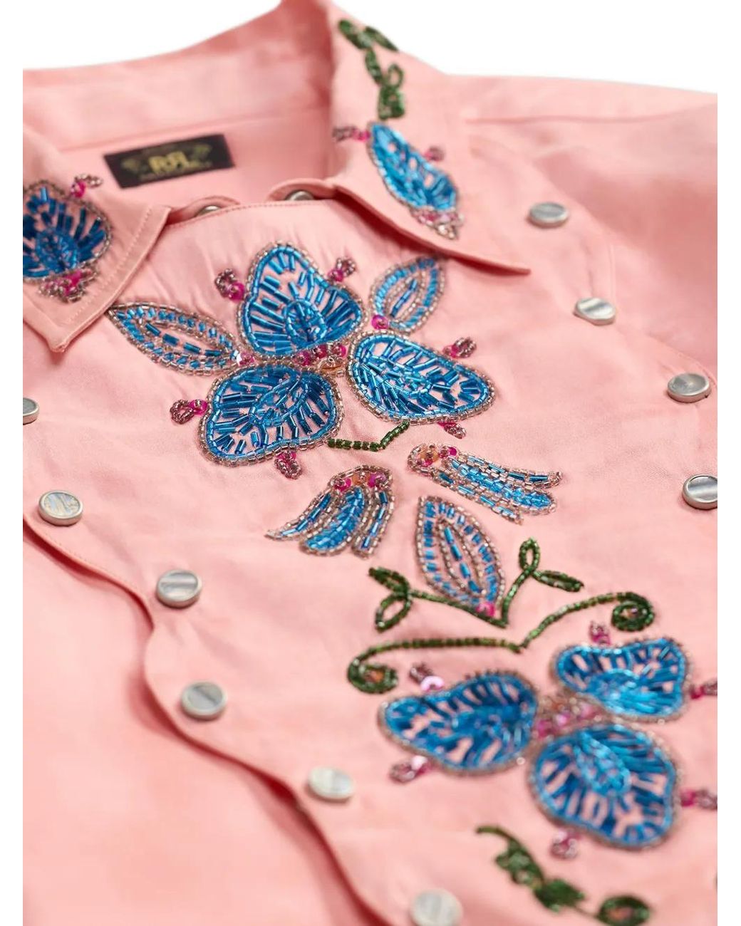 RRL Pink Embellished Shirt