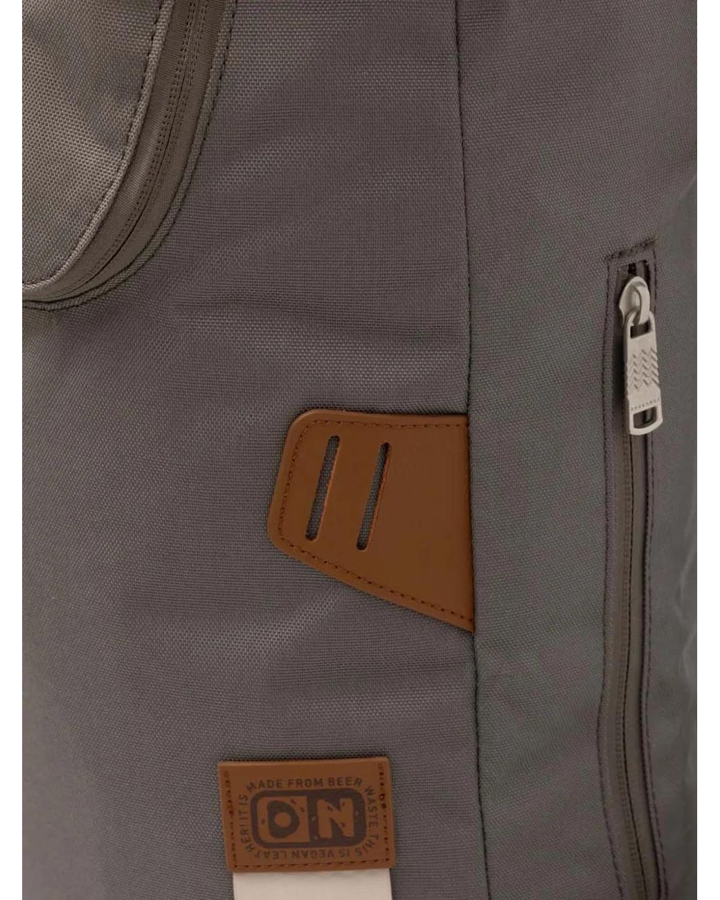 Doughnut Gray Roll-Top Buckle-Fastening Backpack