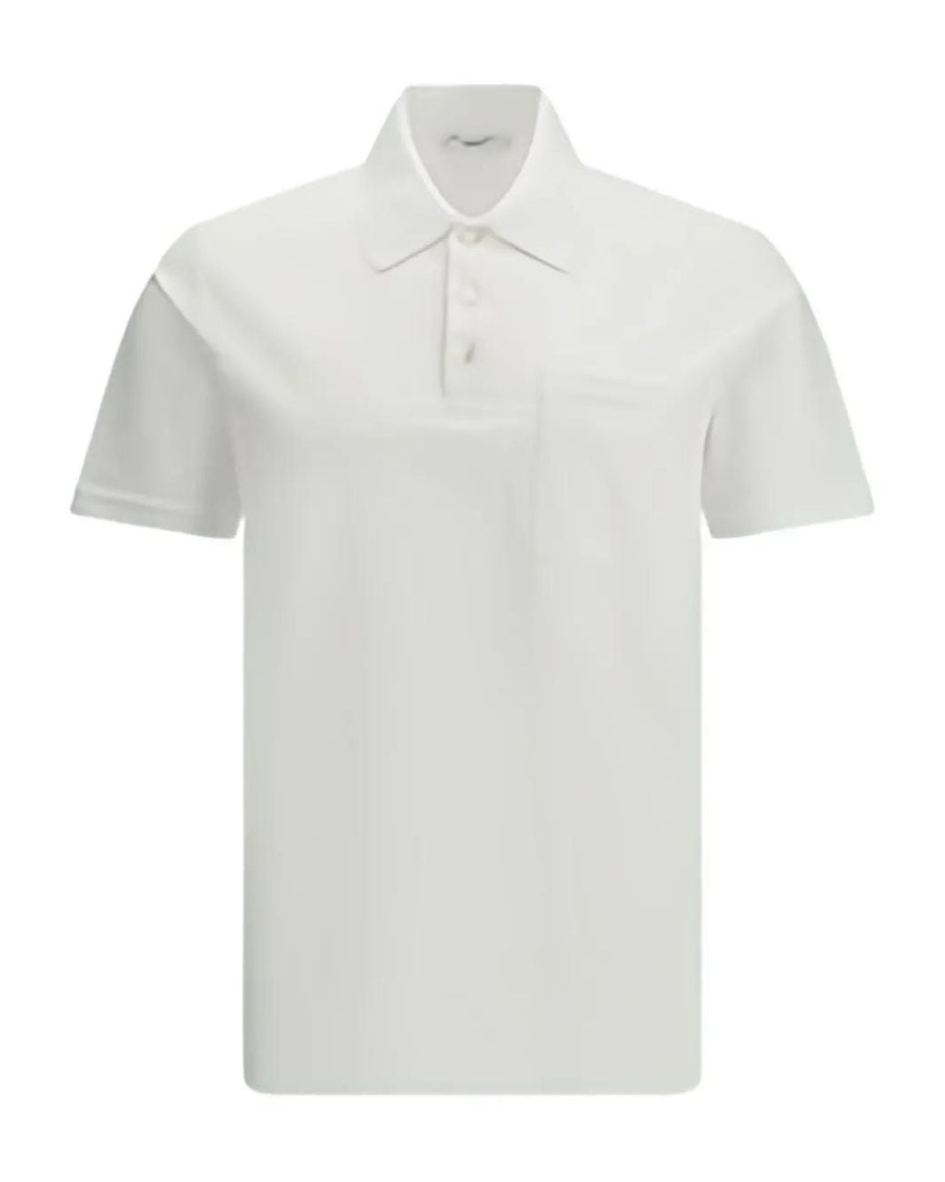 Givenchy White Short Sleeve Pocket Polo Shirt for men