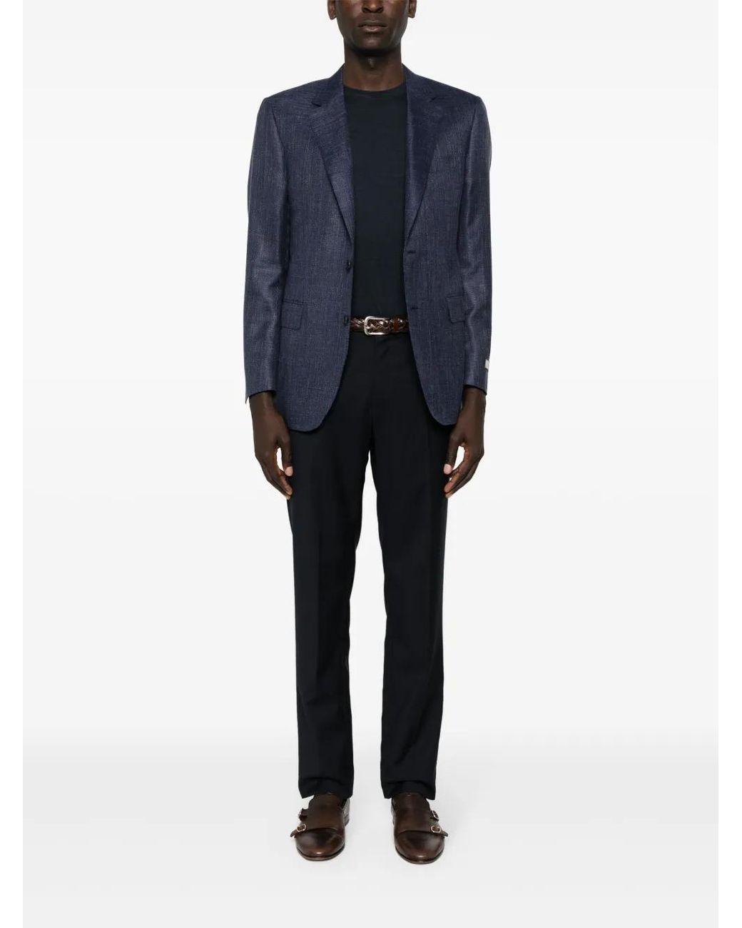 Canali Blue Single-Breasted Blazer for men