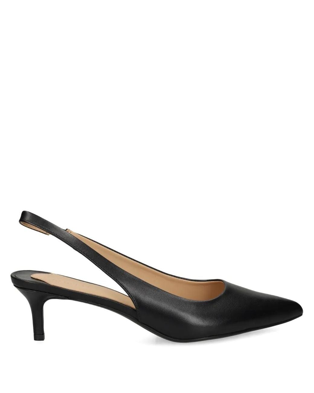 Ralph Lauren Black Slingback Point-Toe Pumps