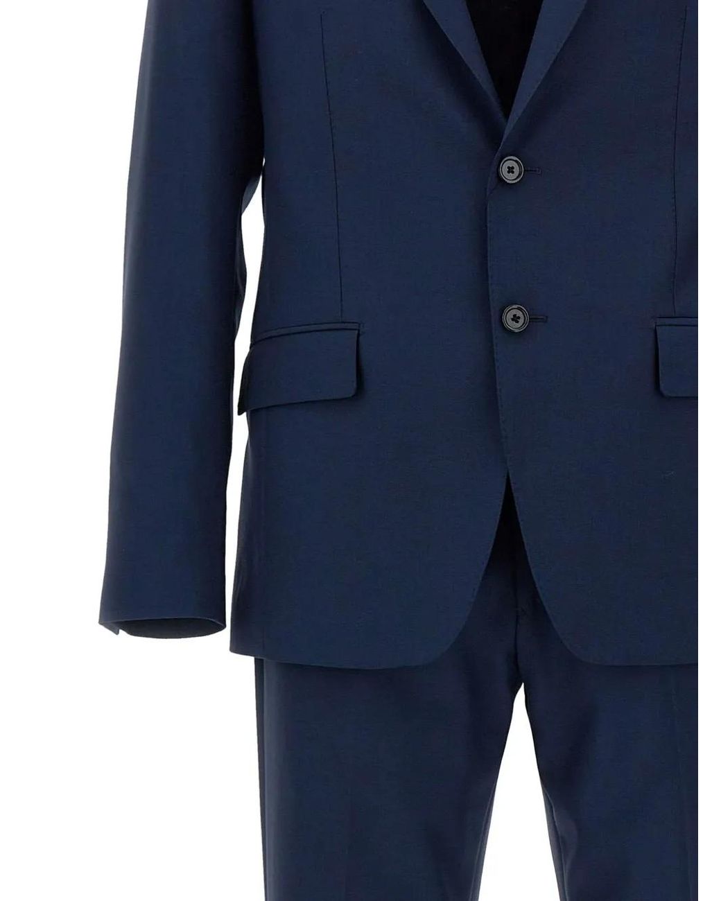 Traje De Lana Lardini de hombre de color Blue