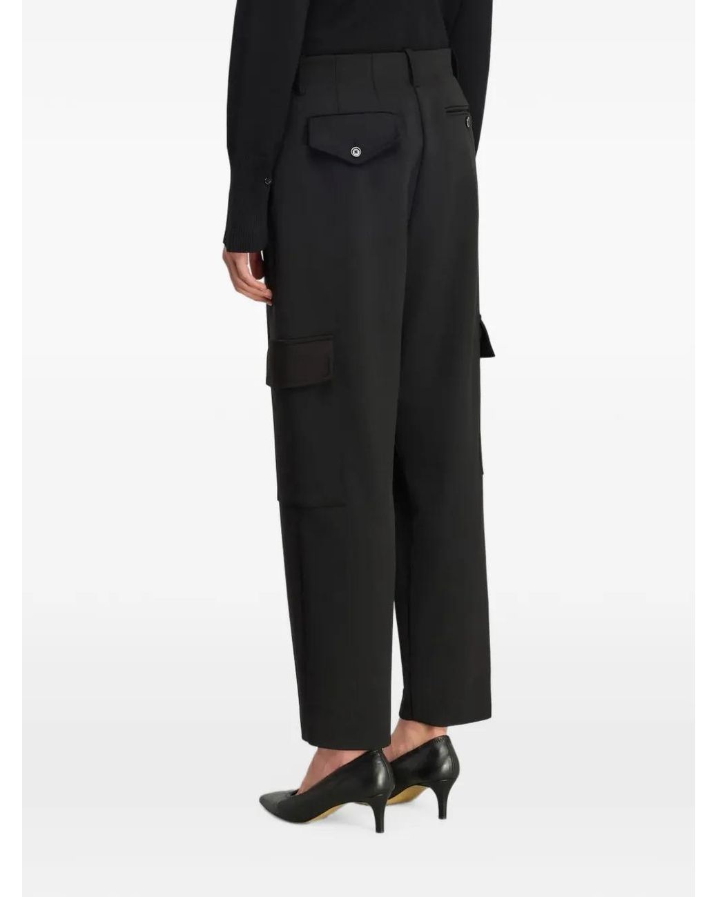 Semicouture Black Justina Pocket-Detail Trousers