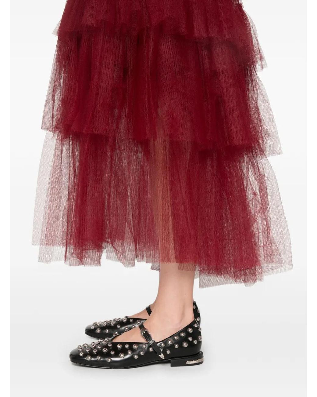 Simone Rocha Red Long Tutu Skirt