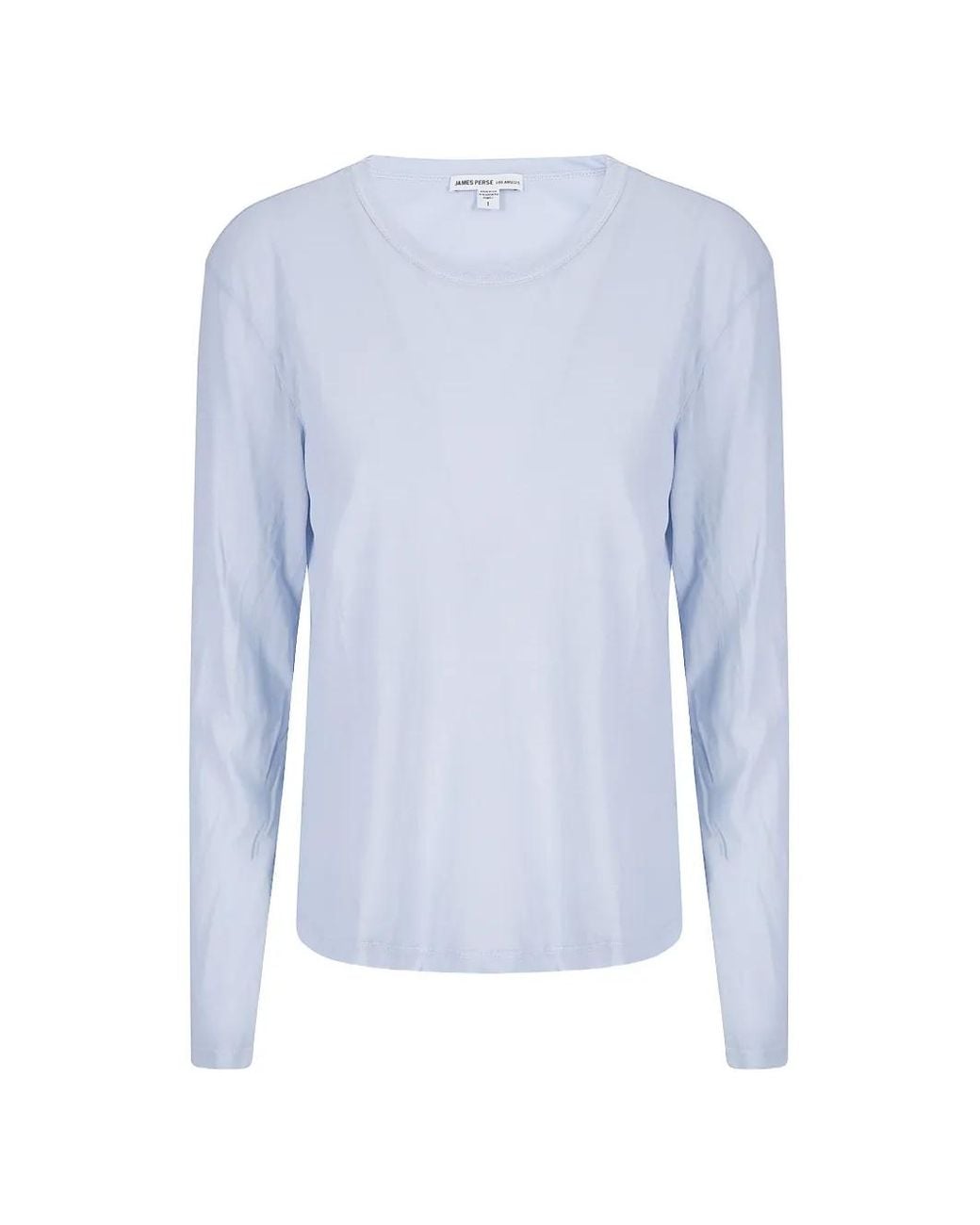 James Perse Blue Long-Sleeve Oversized T-Shirt
