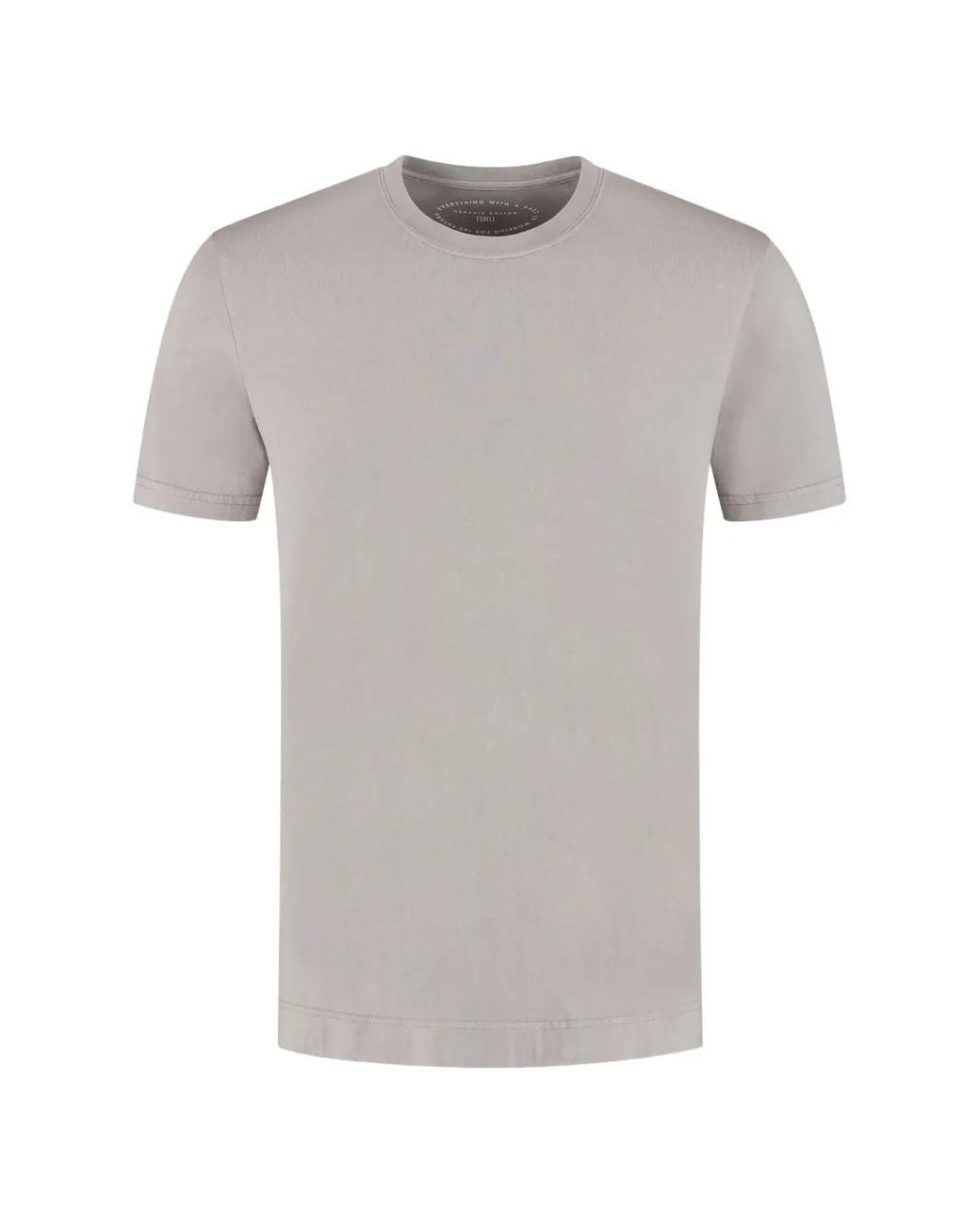 Fedeli Gray Crew-Neck T-Shirt for men