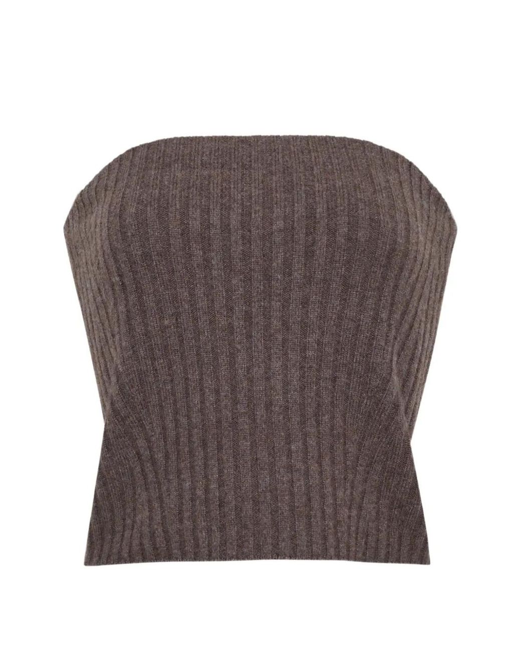 Cara Cara Brown Rhea Ribbed-Knit Tube Top