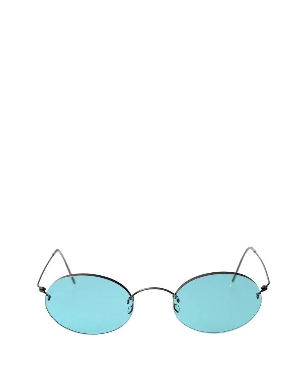 Lindberg Blue 81012 Oval-Frame Sunglasses for men