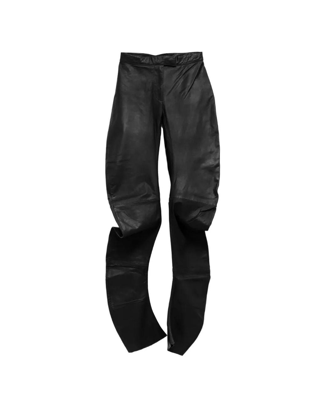 Frankie Shop Black Pantalon Jessa En Cuir À Empiècements