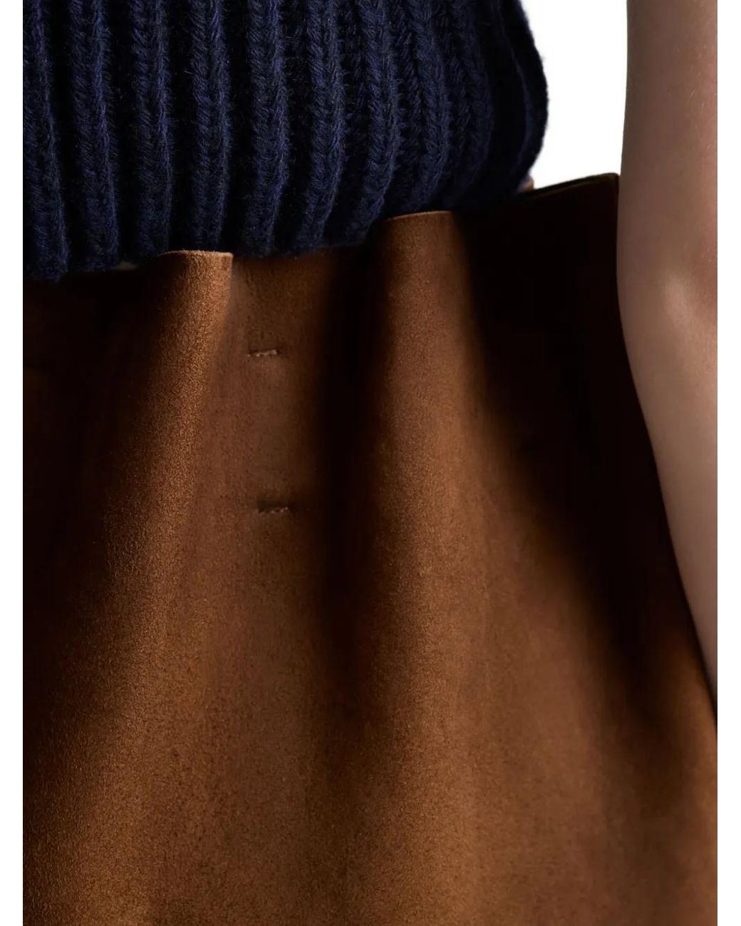 Prada Brown Minirock Mit Elastischem Bund