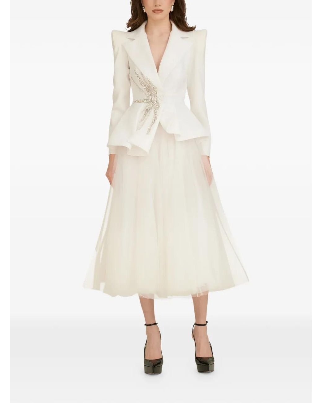 Ensemble Ornementé À Basques ARAFTU en coloris White
