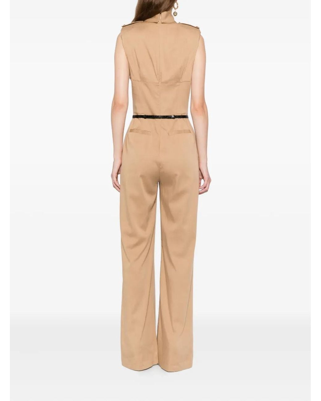Elisabetta Franchi Natural Jumpsuit Aus Satin