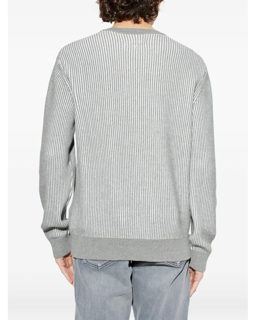 Rag & Bone Gray Striped Knitted Sweater for men