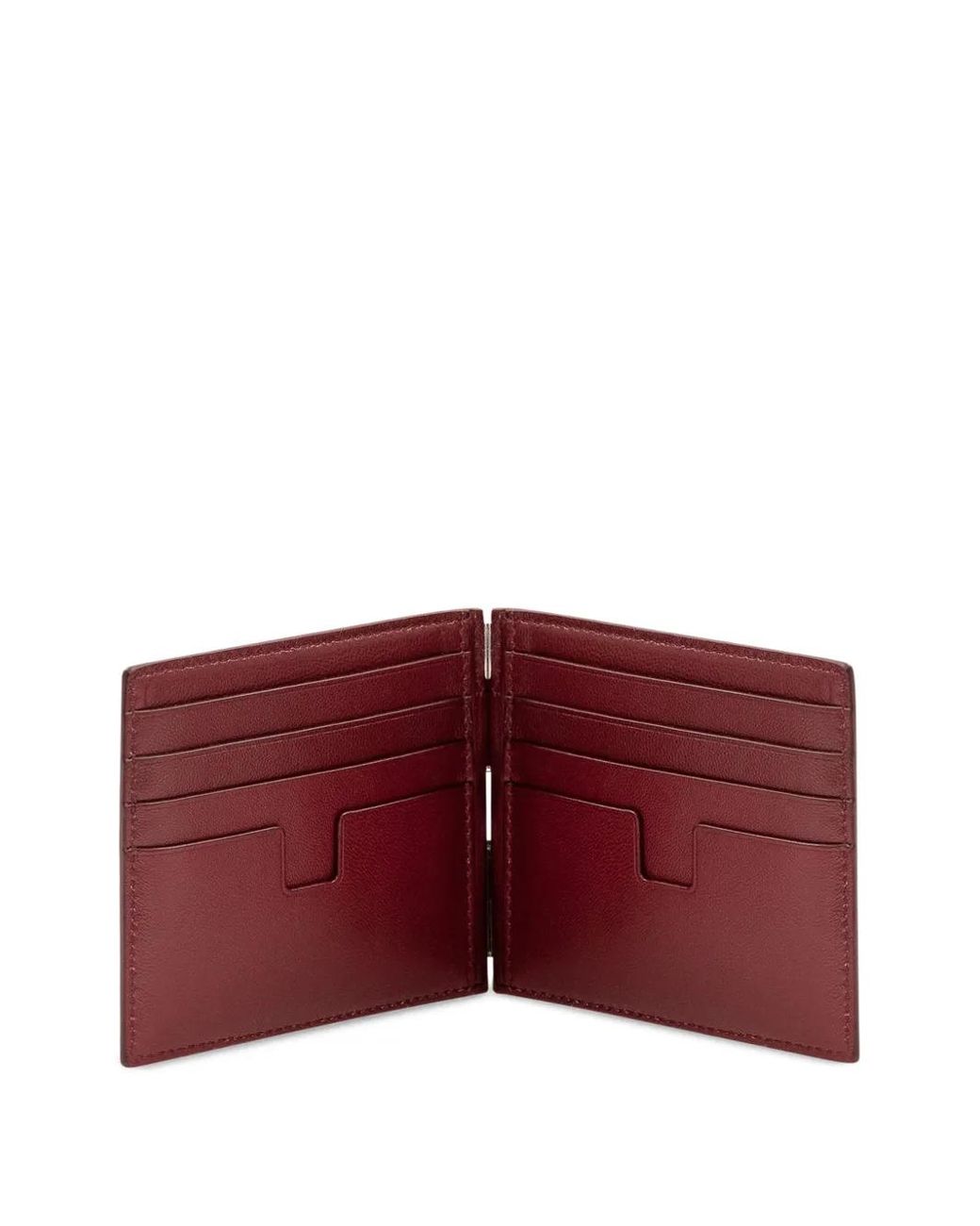 Tom Ford Red Lizard-Effect Money-Clip Cardholder for men