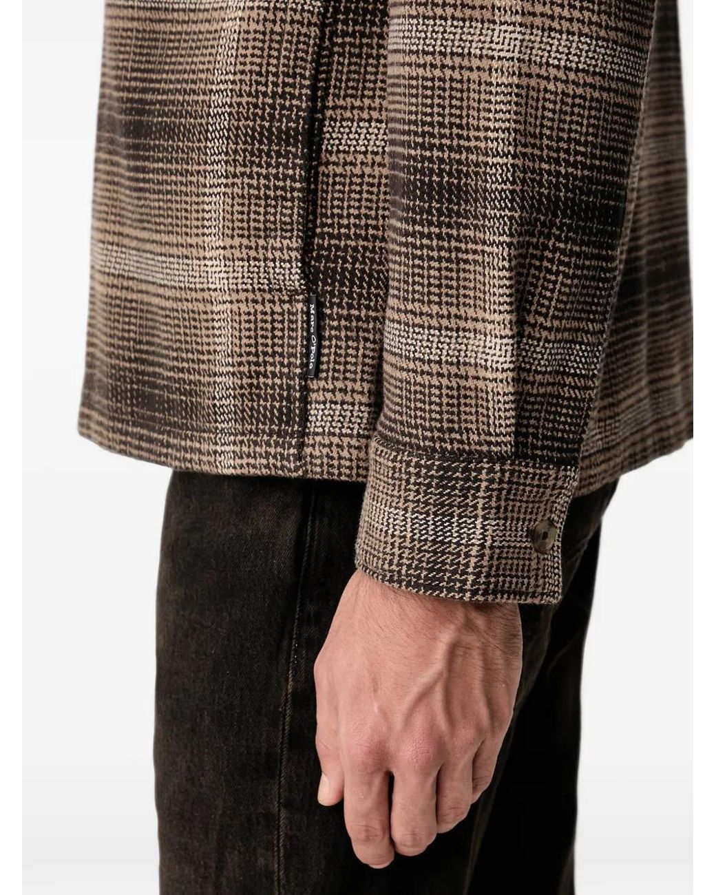 Marc O' Polo Black Veste Zippée À Carreaux for men