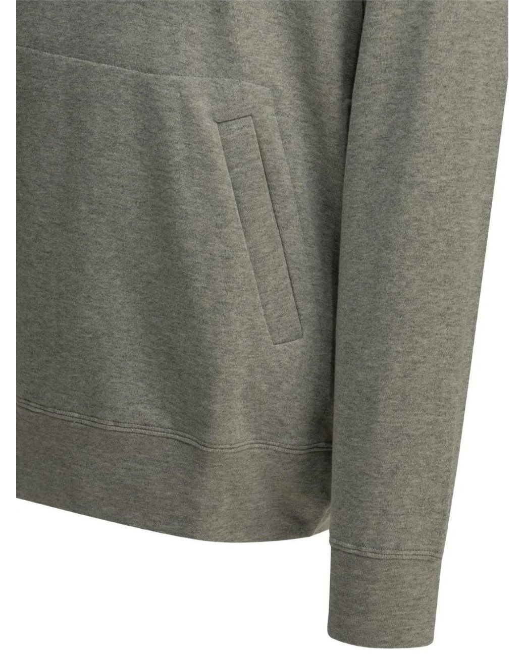 COMME DES GARÇONS PLAY Gray Emblem Heart-Patch Hoodie for men
