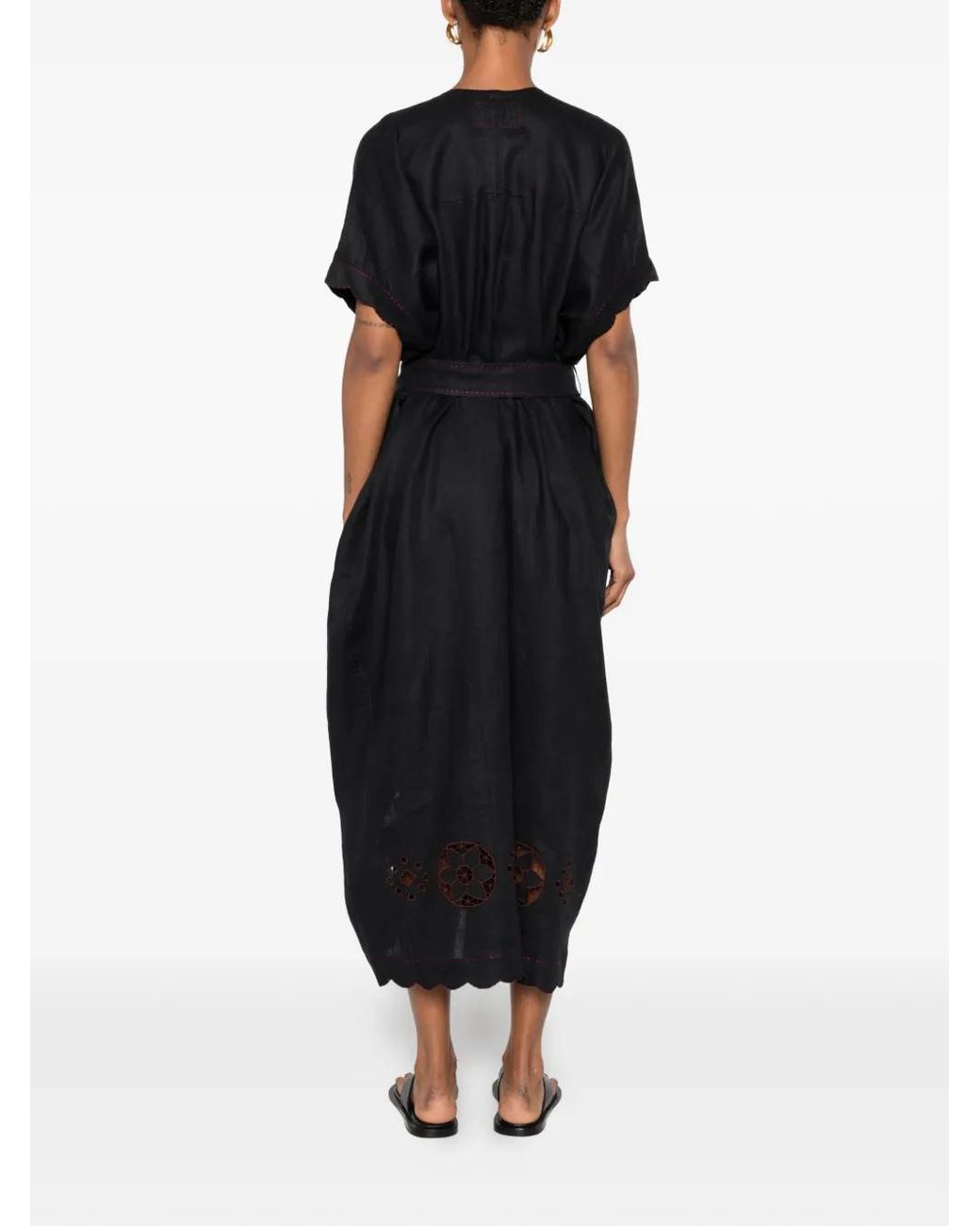 Vita Kin Black Sweet Jane Embroidered Midi Dress