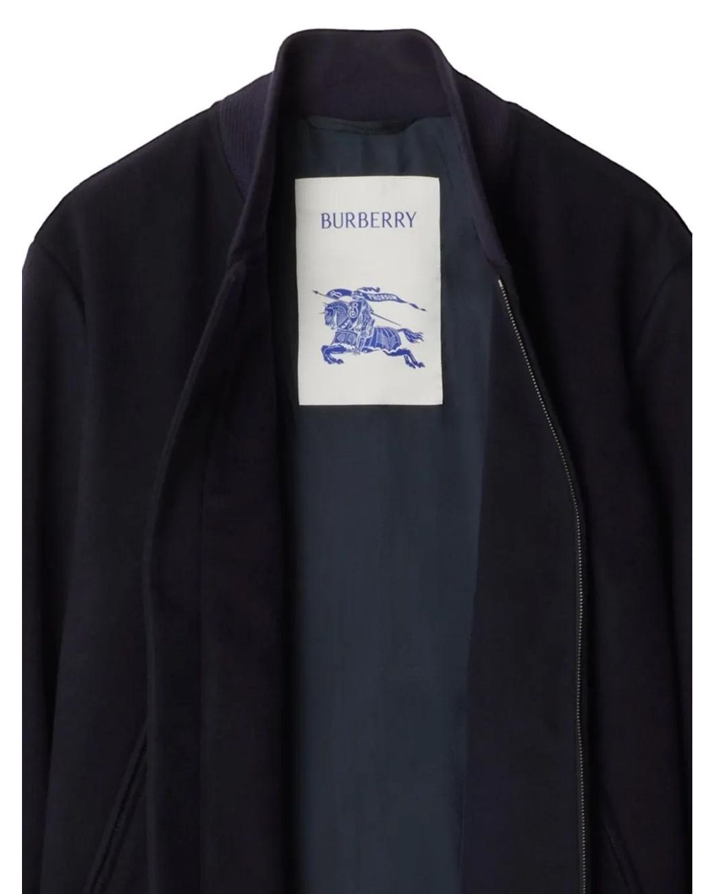 Burberry Blue Cashmere Bomber Jacket for men