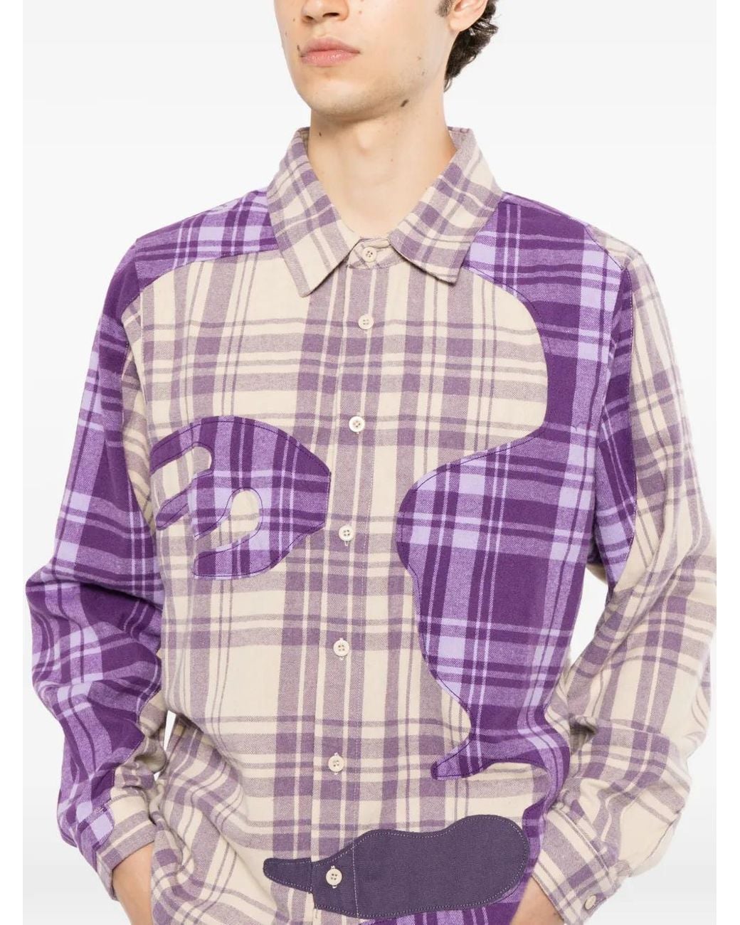 Kidsuper Purple Chemise À Carreaux for men
