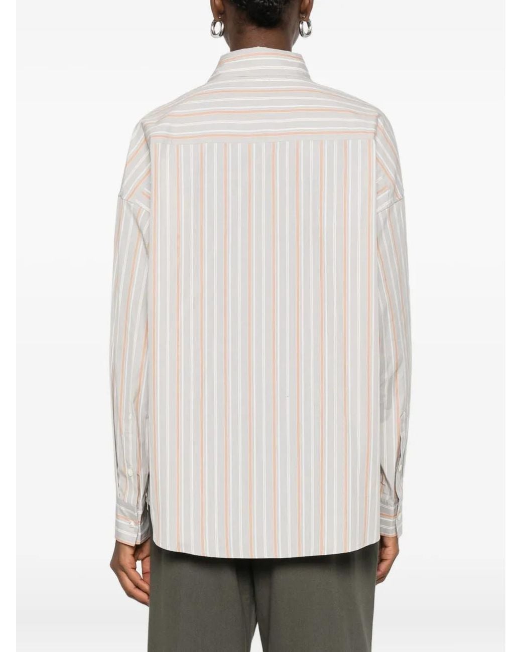 6397 White Striped Long-Sleeve Shirt