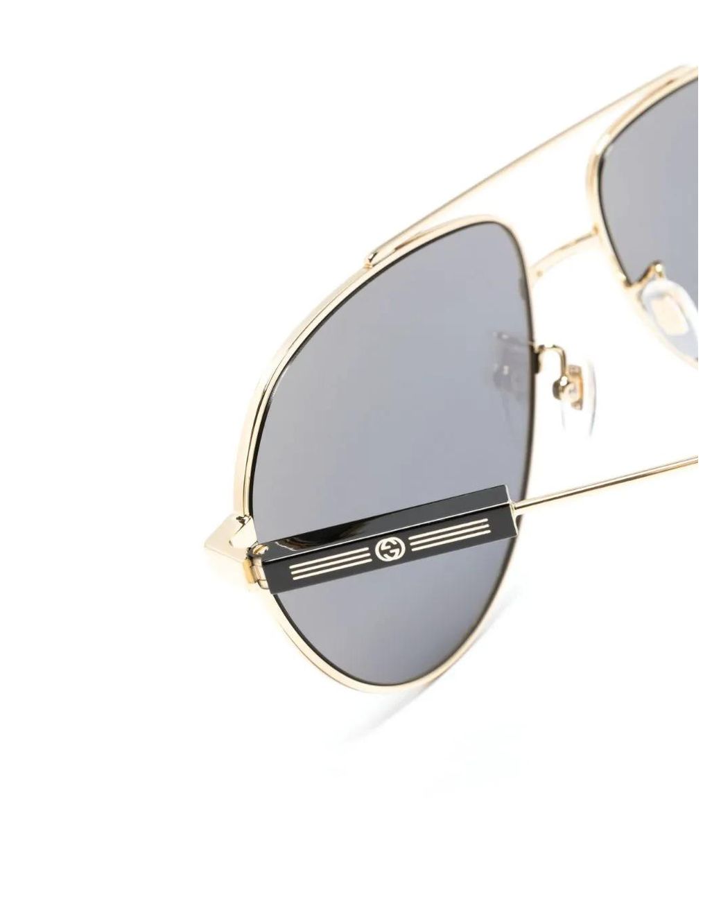 Gucci Natural Interlocking G Pilot-Frame Sunglasses