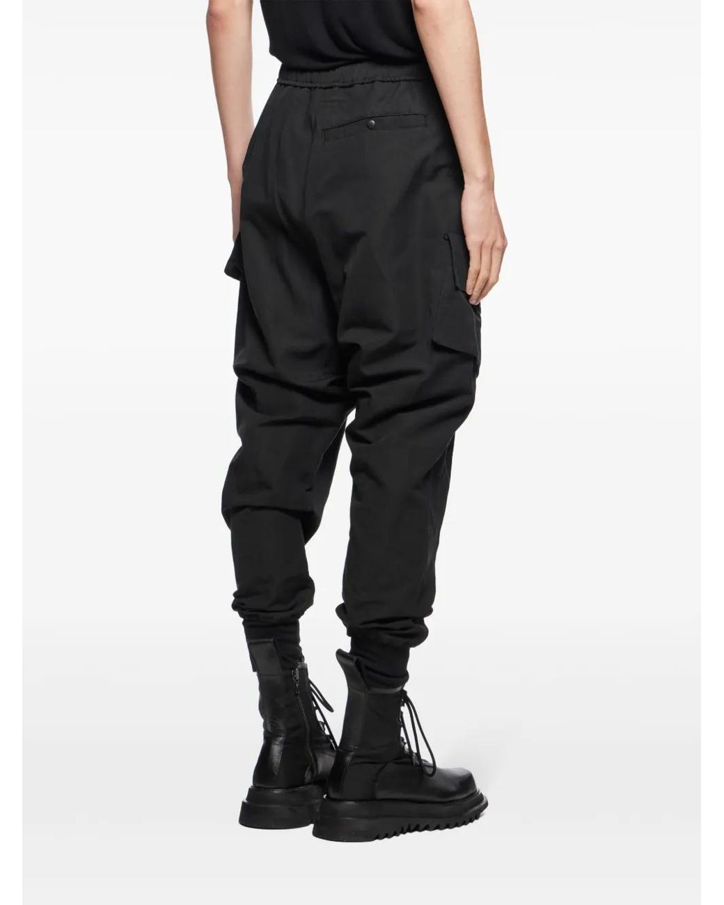 Julius Drop-Crotch Cargo Pants in Black for Men | Lyst UK