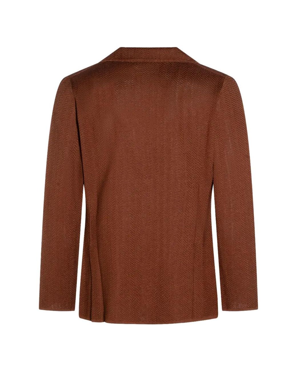 Lardini Brown Herringbone Pocket Jacket for men