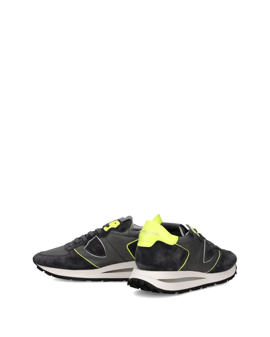 Philippe Model Gray Tropez Haute Mesh-Panelled Sneakers for men