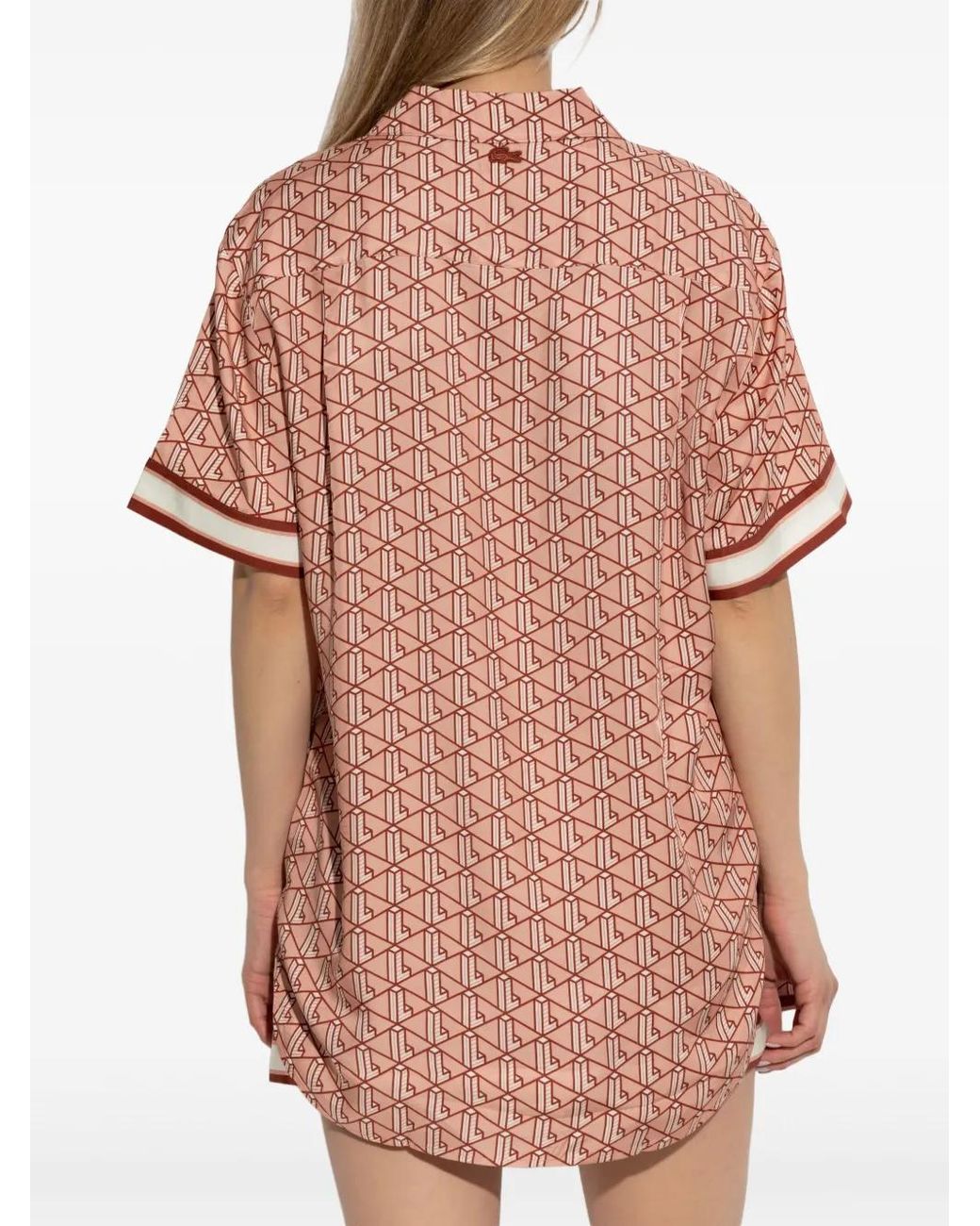 Lacoste Pink Printed Shirt