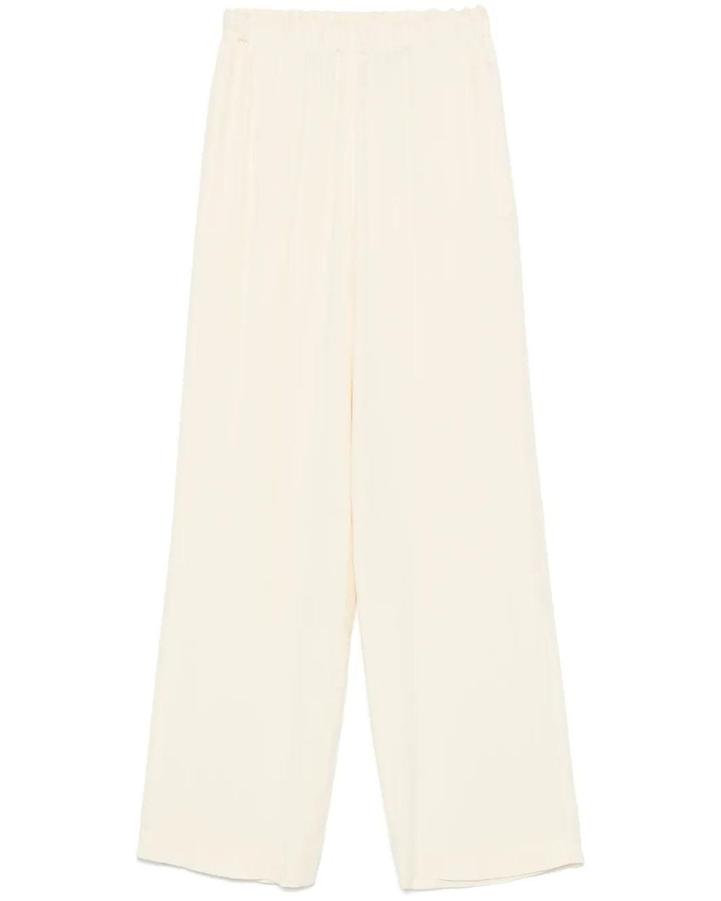 Fabiana Filippi White Crepe Trousers