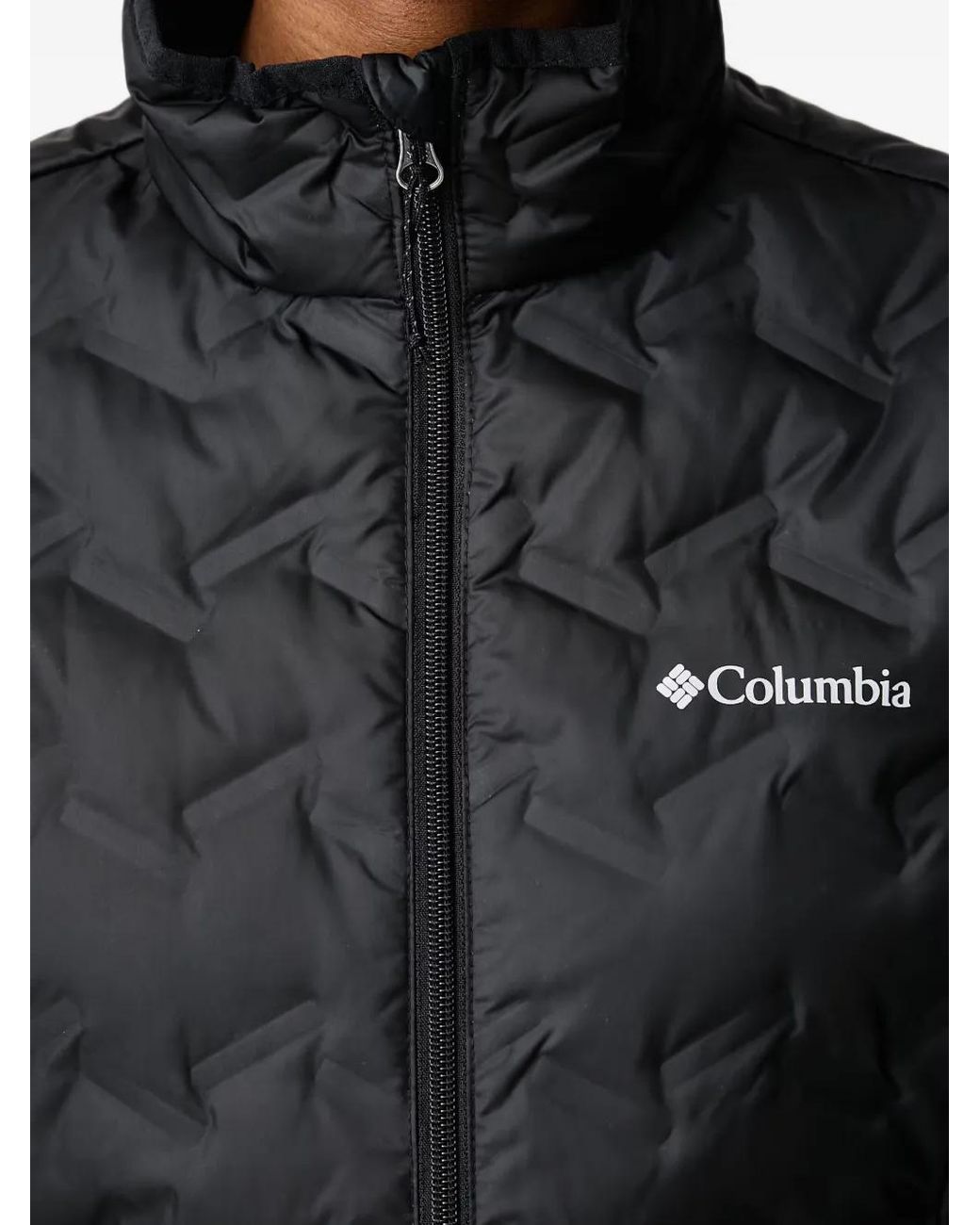 Columbia Black Delta Ridge Ii Quilted Logo-Print Jacket