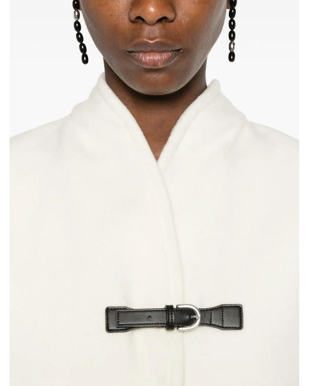 Forte_forte Natural Buckle-Fastening Jacket